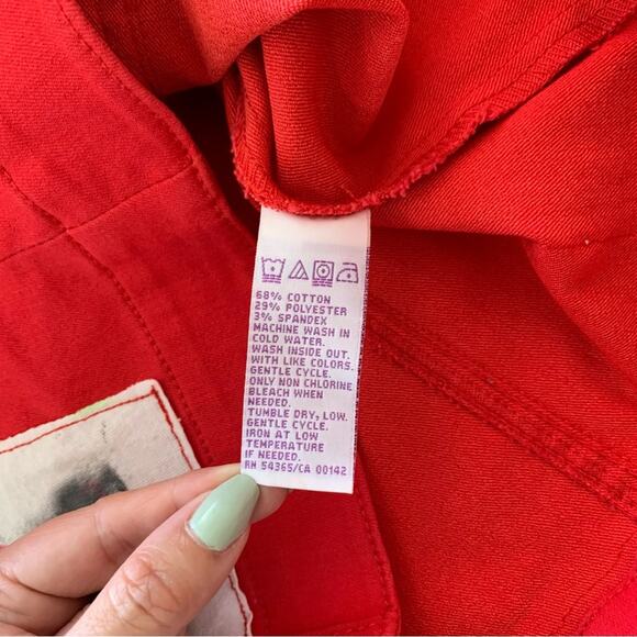 Via Penny Lane Reworked | Backstreet Boys Y2K Graphic Red Star Studded Jacket 8P - Picture 6 of 8